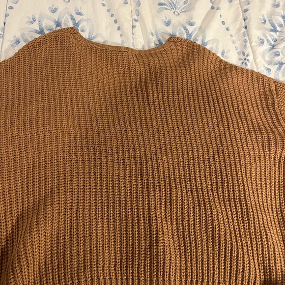 moon & madison V-Neck Tan Sweater - Picture 8 of 11